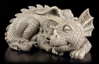 Dragon Garden Figurine - Mother with Baby Dragon