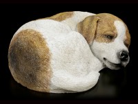 Garden Figurine - Jack Russel Puppy asleep