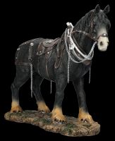 Pferde Figur - Percheron Kaltblut mit Geschirr