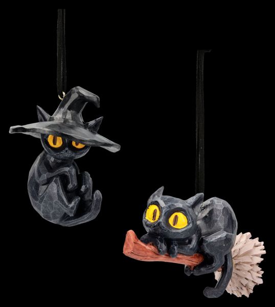 Gothic Katzen Anhänger - Curse & Claw 2er Set