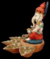 Ganesha Figurine Hand painted with Bodhi Leaves