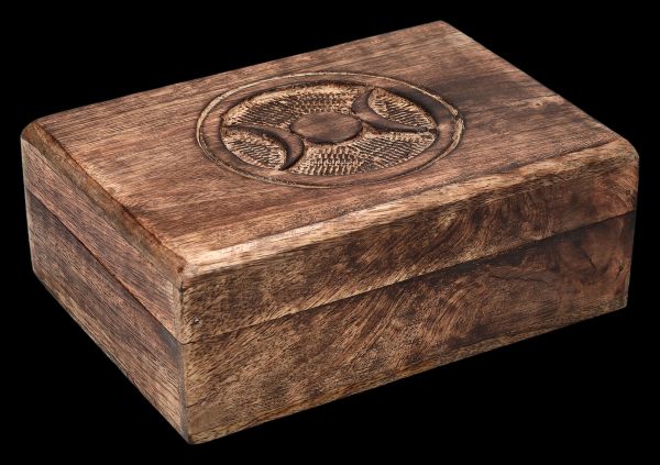 Wooden Tarot Box - Triple Moon