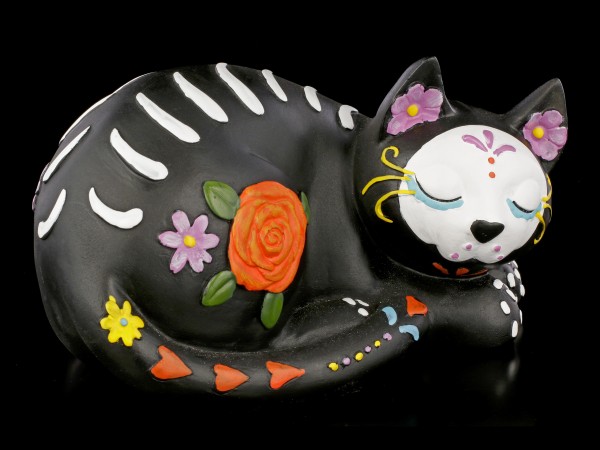 Cat Figurine - Sleepy Sugar - Day of the Dead