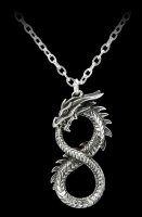 Alchemy Gothic Necklace - Infinity Dragon