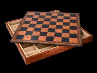 Öko-Leder Schachbrett & Backgammon Box