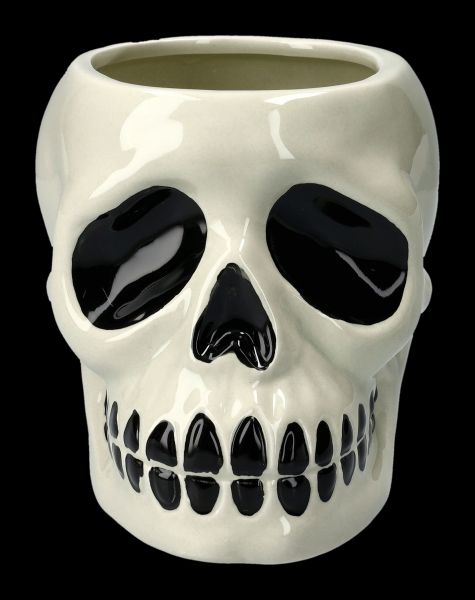 Keramik Pflanztopf - Spooky Totenkopf