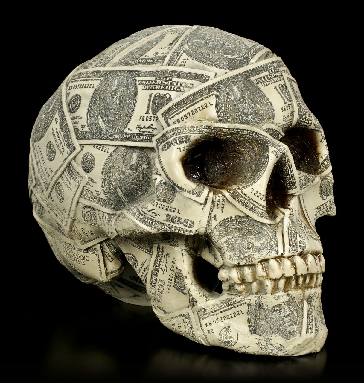 Money Bank Skull - Made of Money