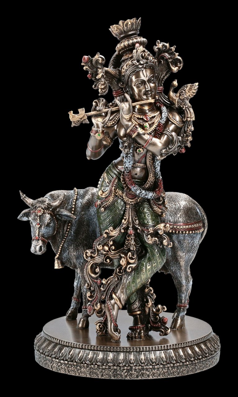 Krishna Figur - Kuhhirte mit Flöte