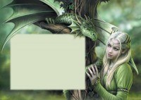 Fantasy Geburtstagskarte mit Elfe - Mystic Aura