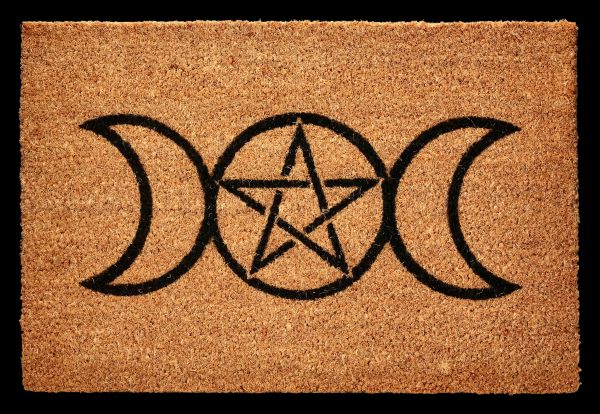 Fußmatte - Dreifach-Mond mit Pentagramm