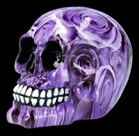 Totenkopf mit Rosen - Purple Romance - medium