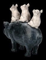 Piglets on Pig Figurine