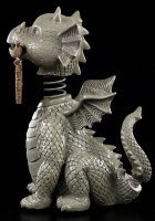 Garden Figurine - Dragon with Welcome Sign