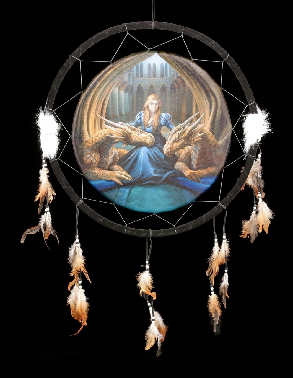 Large Dreamcatcher with Dragons - Fierce Loyalty