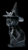Okkulte Katzenfigur mit Hexenhut - Purrah