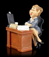 Funny Job Figurine - Lady Boss on Desk