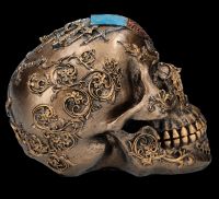 Medieval Skull Figurine with Crest