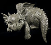 Garden Figurine - Dragon lying - Shelf Sitter right