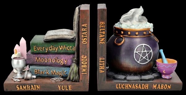 Bookends - Witches Cauldrons and Books