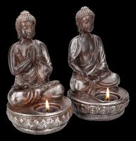 Buddha Tealight Holder Set of 2 - Meditation
