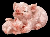 Mini Pig Figurine with Baby Pig - Snuggle