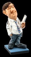 Funny Job Figurine - Doctor with Clipboard