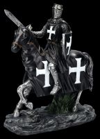 Knight Figurine on Horse Black