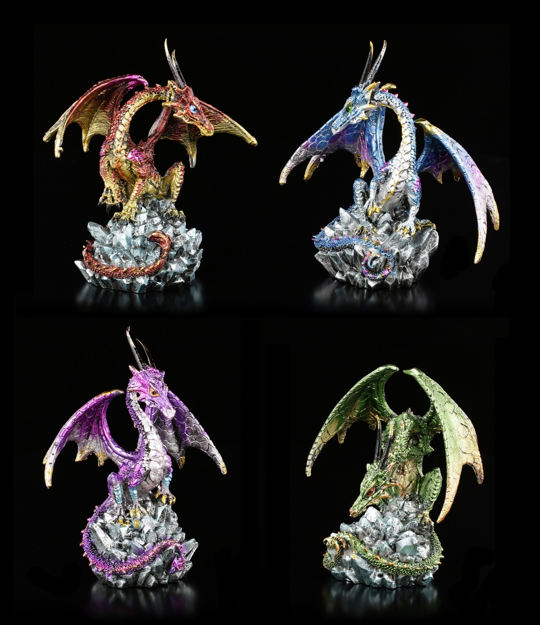 Drachen Figuren - Hoard Collectors - 4er Set