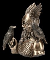 Odin Bust with two Raven