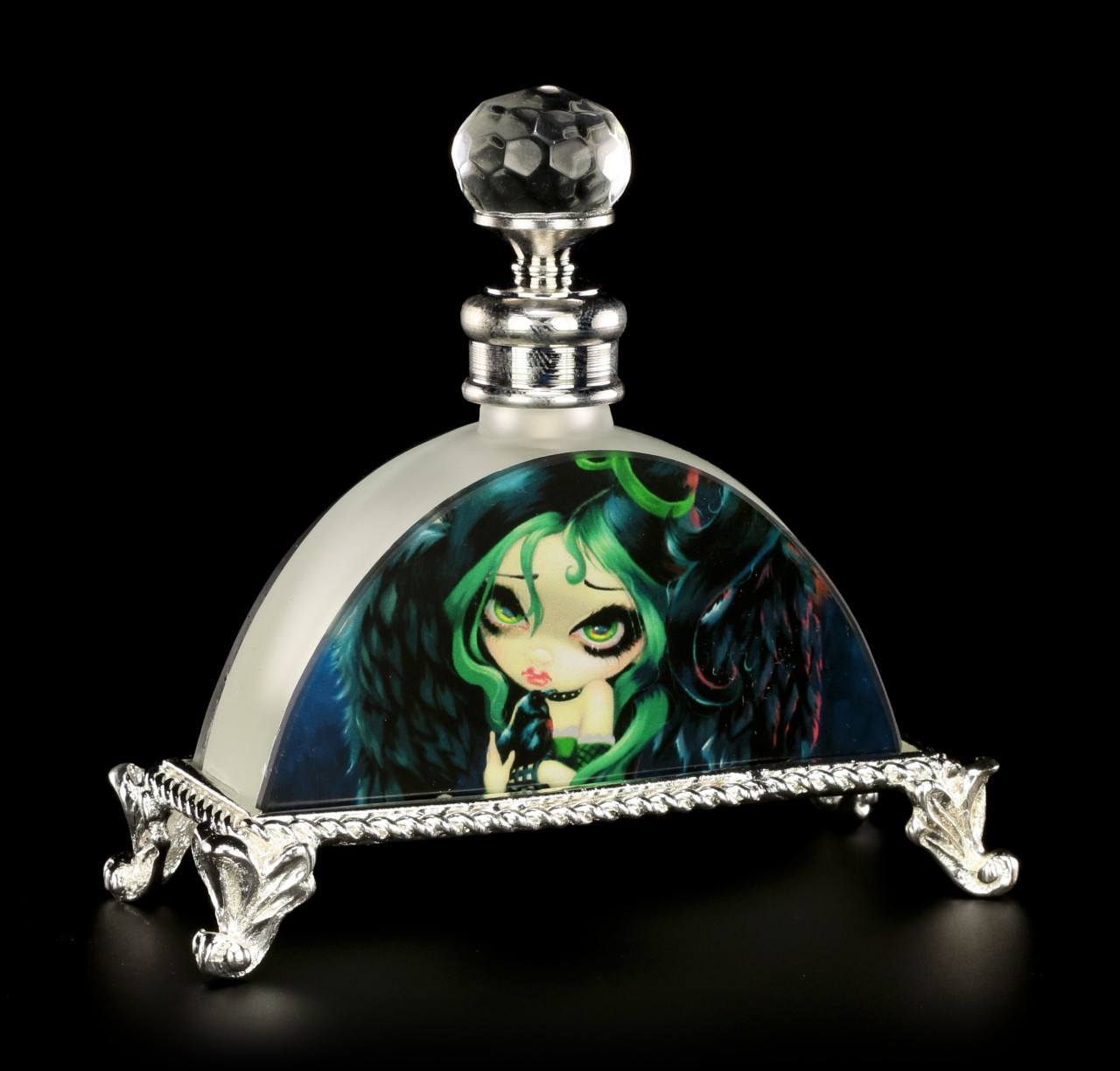 Glass Perfume Bottle Dark Angel - Perched & Sat & Nothing More