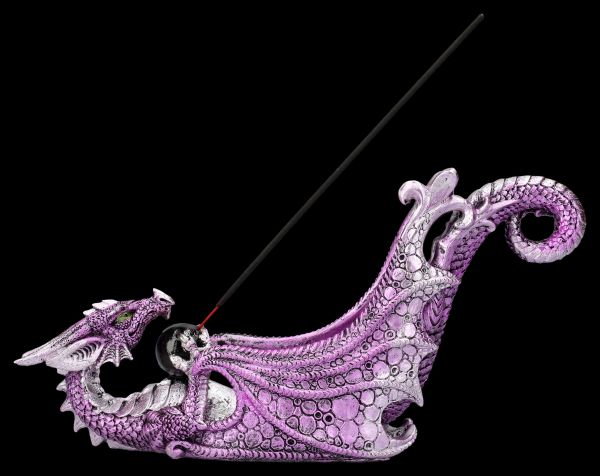 Incense Burner Dragon purple - Draconic Essence