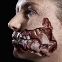 Latex Gesichtsteil - Mund Tortured Skin