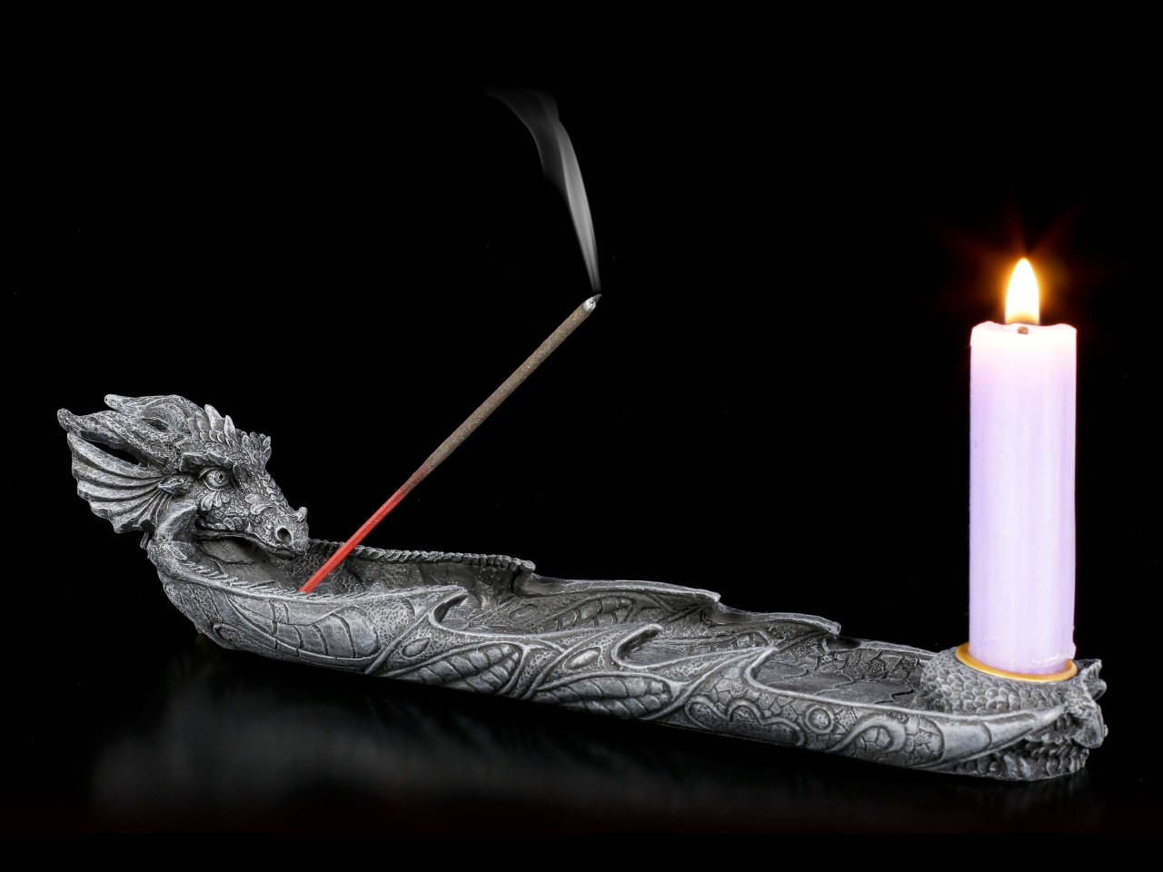 Dragon Incense Burner and Candlestick