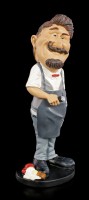 Funny Job Figurine - Barber with Hair Cutter