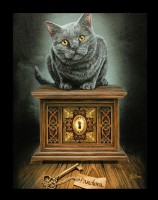Kleine Leinwand mit Katze - Pandora&#39;s Box