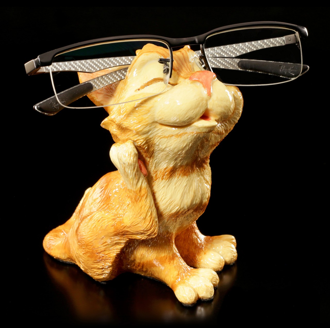 Glasses Holder - Ginger Cat Scratching - Opti Paws