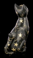Katzen Figur mit Mond und Sternen Felis Fantasie Kätzchen Magie Dekostatue 