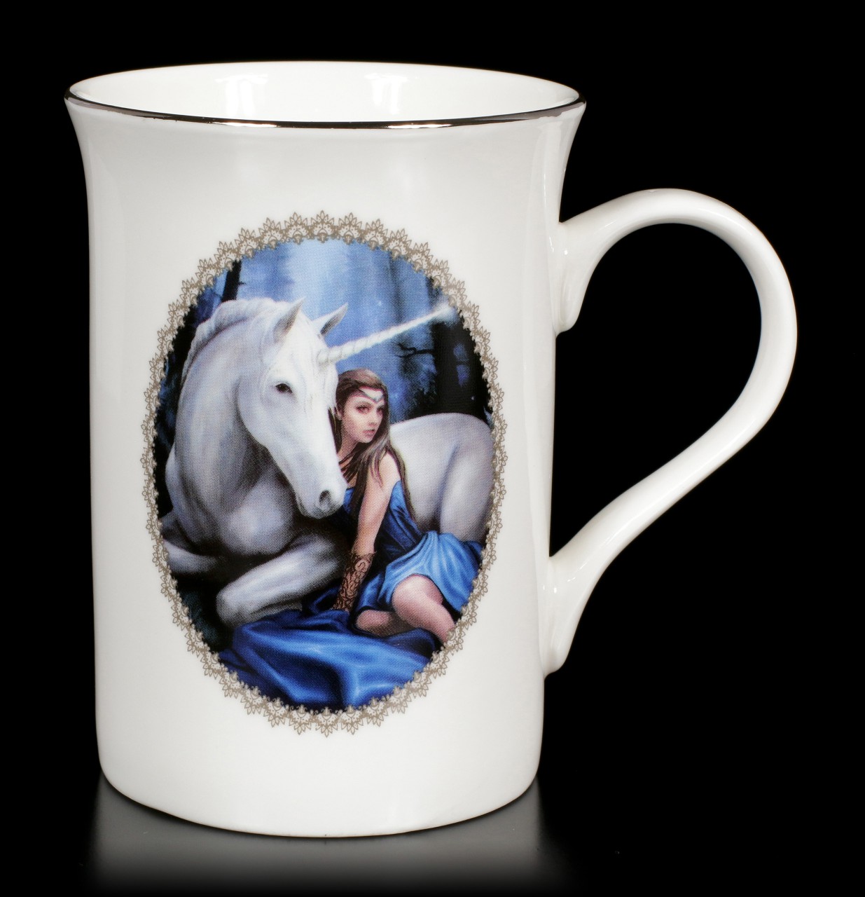Mug with Unicorn - Blue Moon by Anne Stokes