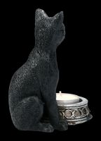 Teelichthalter - Schwarze Katze