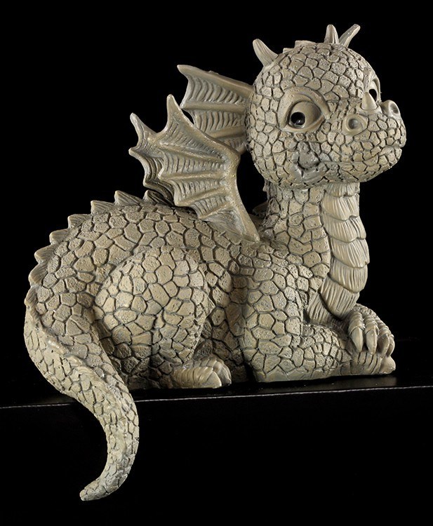 Garden Figurine - Dragon Shelf Sitter Lying
