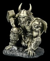 Thor Figurine with Hammer Mjolnir