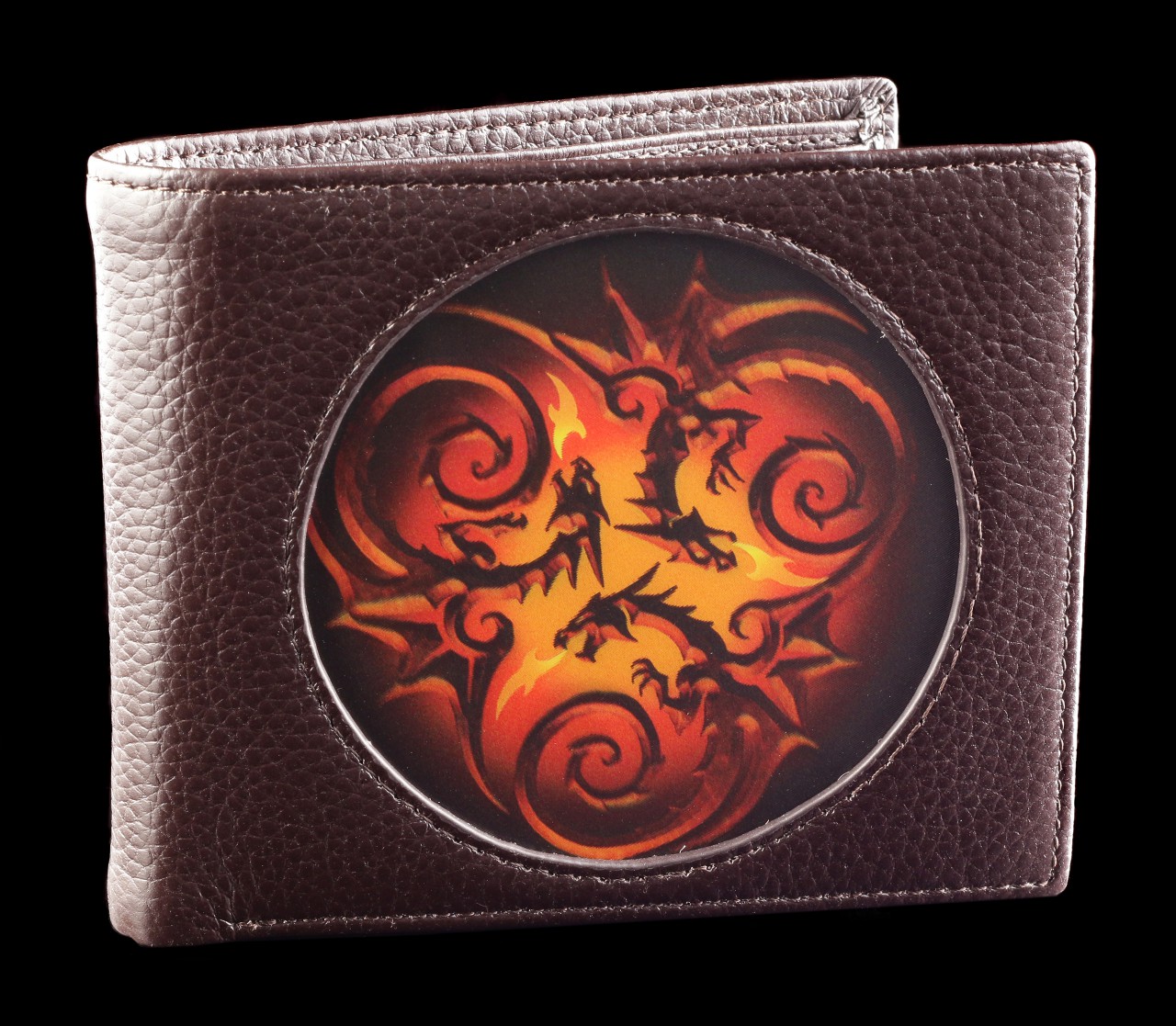 3D Wallet Brown - Tribal Dragons by Anne Stokes