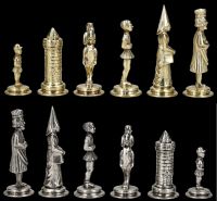 Schachfiguren Camelot - Metall mittelgroß