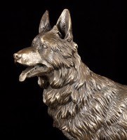 Hunde Figur - Deutscher Schäferhund bronziert