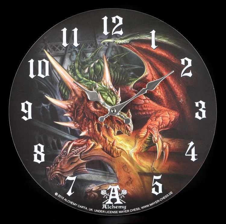 Dragon Clock - Draco Basilika by Alchemy