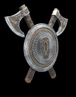 Wall Plaque - Viking Shield with Axes
