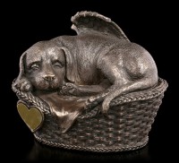 Animal Urn - Dog Angel with Gravure Plate