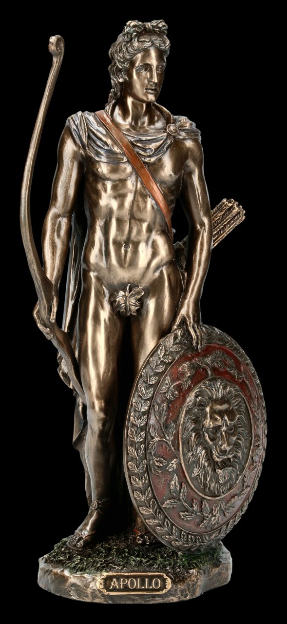 Apollo Figur mit Bogen und Schild