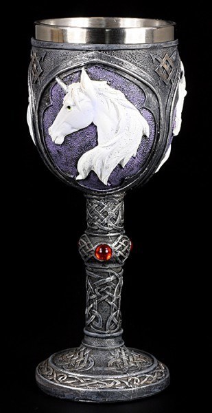 Unicorn Elixir Goblet Chalice Fantasy Large Drinking Cup 19cm Nemesis 