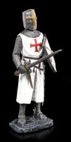 Kreuzritter Figur mit erhobenem Schwert und Schild